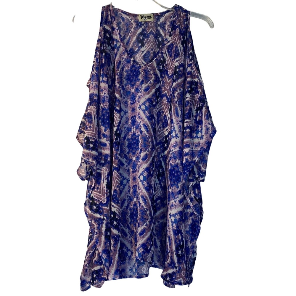 Show Me Your Mumu swimsuit coverup purple blue women sz S - Picture 1 of 4